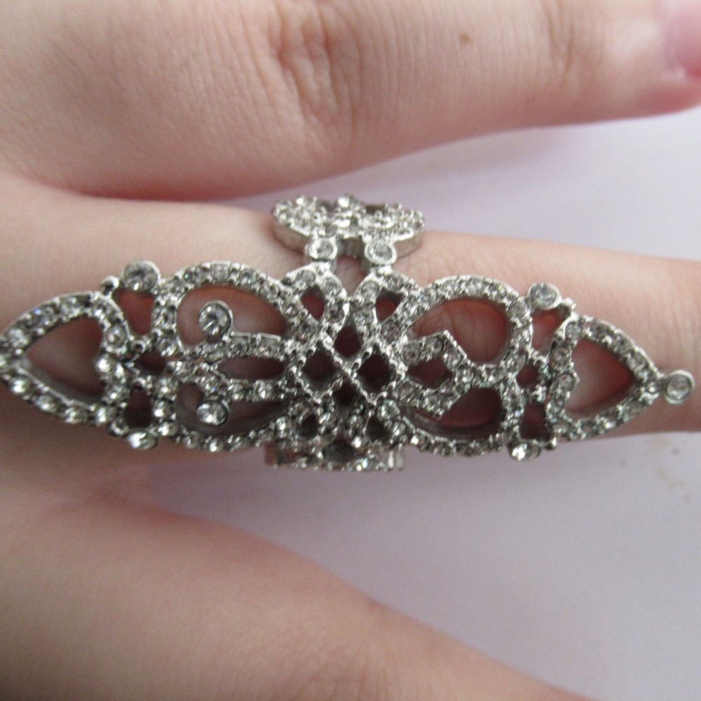 SILVER RHINESTONE RING 💍 - Picture 6 of 6